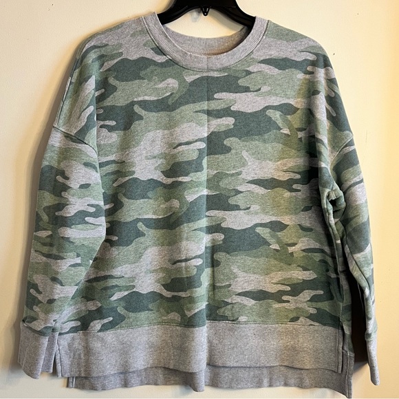 ✨Time N Tru Womens Crewneck Tunic‎ Sweatshirt Camo Plus Size 2x - Picture 1 of 4